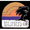 GUAM COUNTRY PIN PALM TREE AND SUNSET PIN